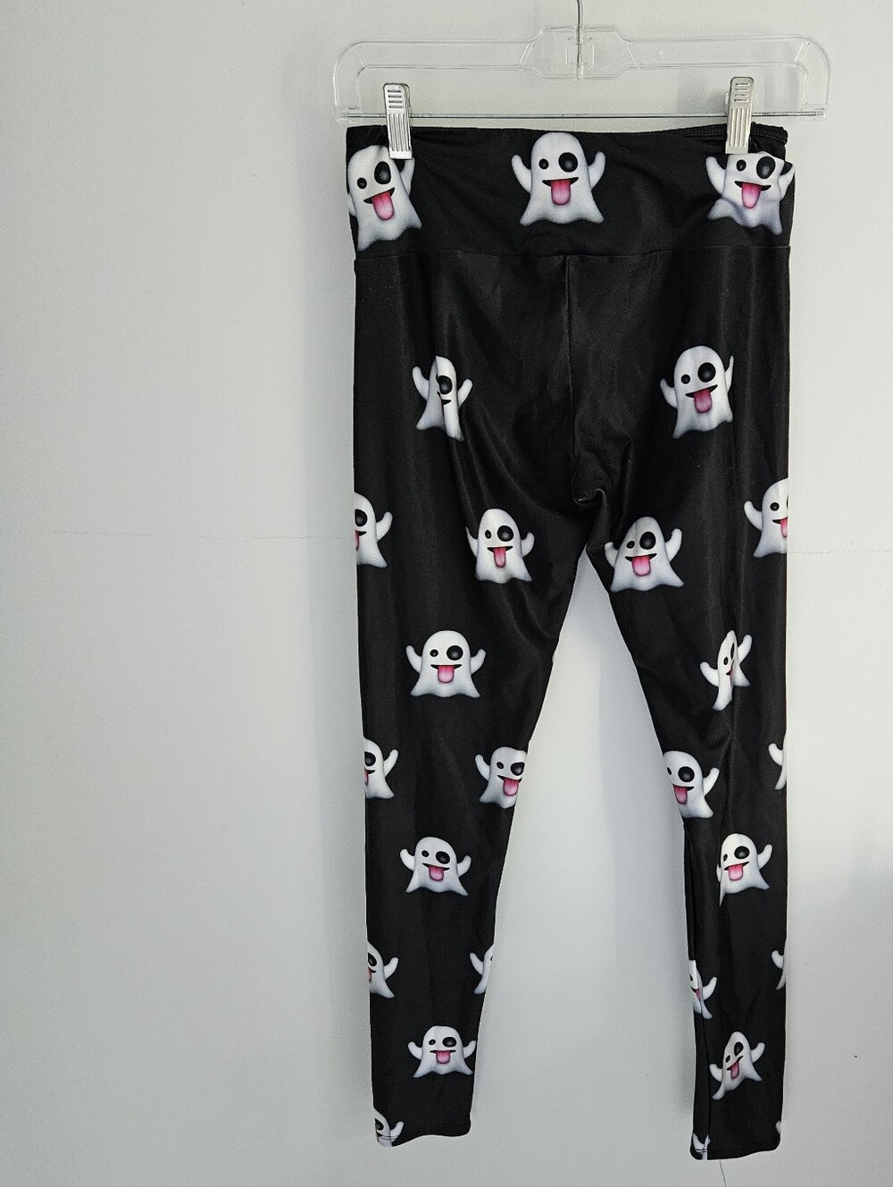 Beth Goldsheep Ghost Emoji Black White Leggings
